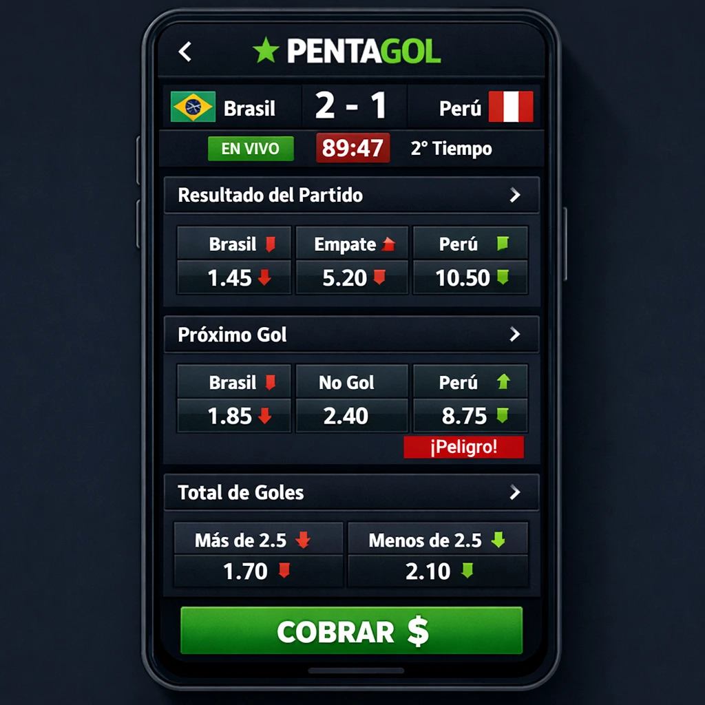 Pentagol - Apuestas en vivo con cash out y cuotas en directo en Perú
